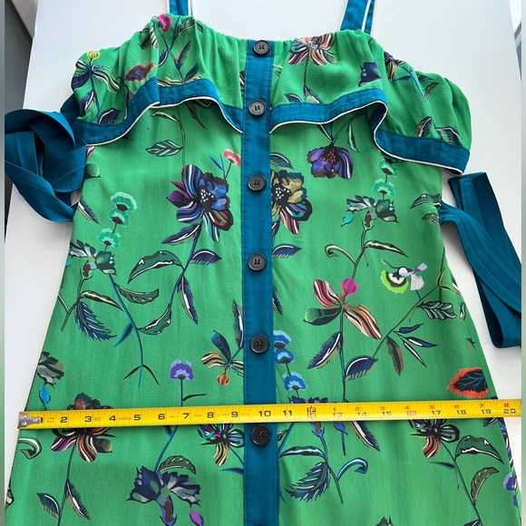 DEREK LAM 10 CROSBY - Floral Silk Ruffle Cami Dress - Picture 9 of 9